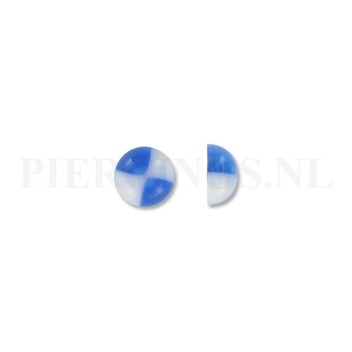Balletje 1.6 mm acryl geblokt licht blauw
