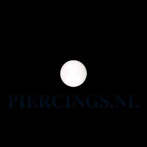 Balletje 1.6 mm acryl wit 6 mm