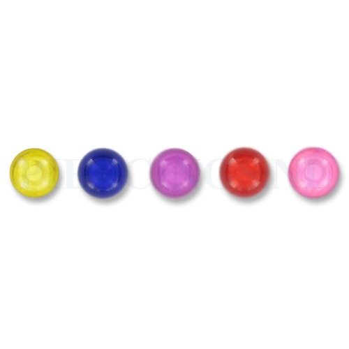 Balletje set 1.6 x 5 mm acryl transparant - 5 stuks