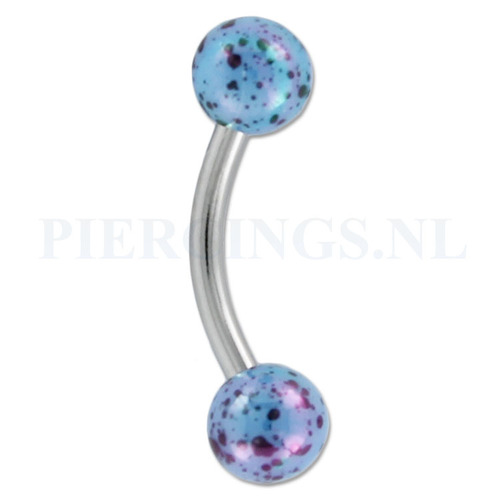 Banana 1.2 mm gespikkelde coating blauw