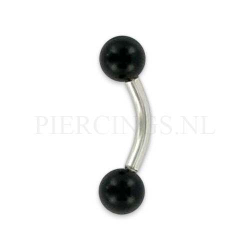 Banana 1.6 mm 6 mm acryl zwart