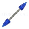 Barbell acryl cones blauw