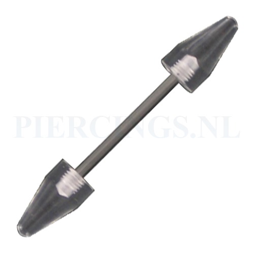 Barbell acryl cones doorzichtig