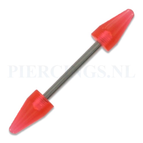 Barbell acryl cones rood