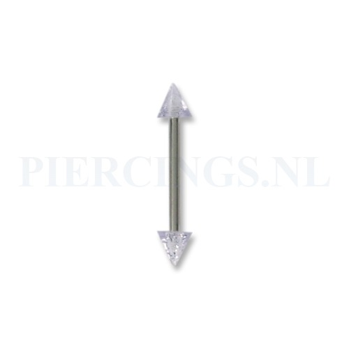 Barbell acryl spike 1.6 mm glitter