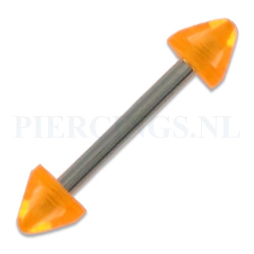 Barbell acryl spike 1.6 mm oranje