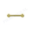 Barbell goud kleur 12 mm