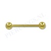 Barbell goud kleur 18 mm