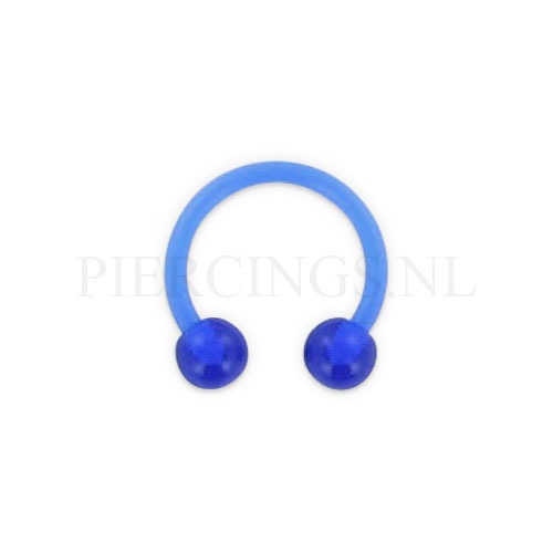 Circulair barbell 1.2 mm acryl blauw