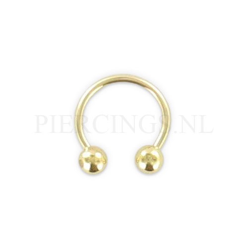 Circulair barbell 1.2 mm goud 14 karaat