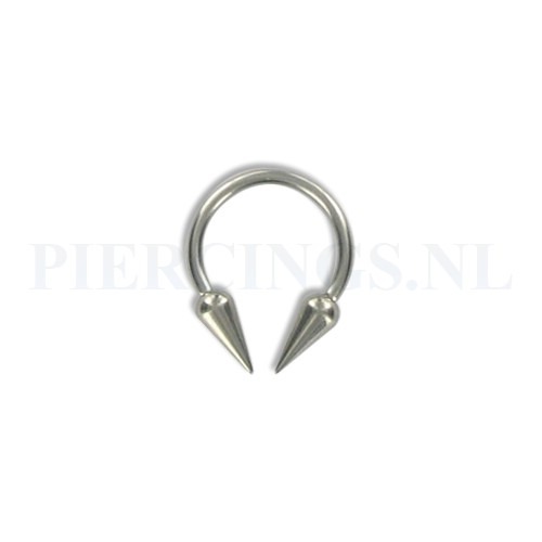 Circulair barbell 1.2 mm ronde cones 10 mm