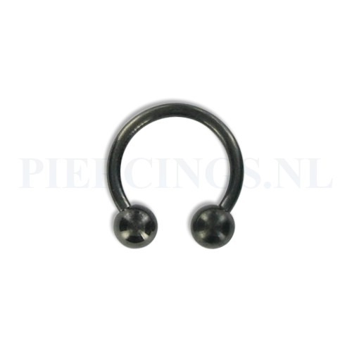 Circulair barbell zwart 1.6 mm L