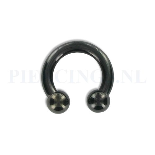 Circulair barbell zwart 3.2 mm