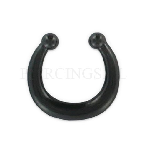 Fake septum plat zwart