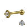 Helix goud kleur met kristal