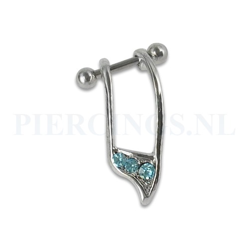 Helix links hanger aquamarijn