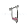 Helix links hanger roze