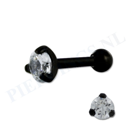 Helix zwart met kristal