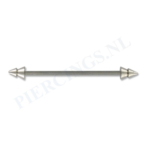 Industrial barbell dubbele spike