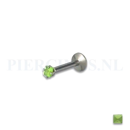 Labret 1.2 mm diamant groen