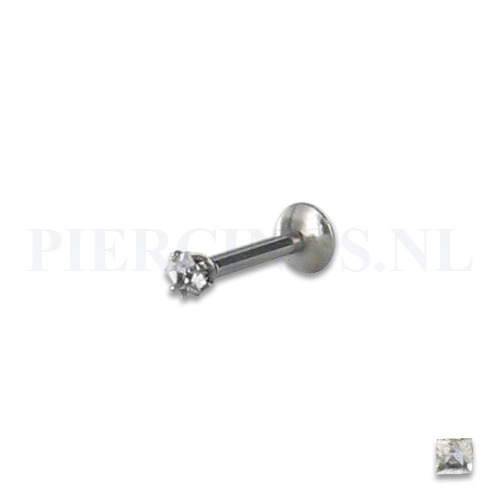 Labret 1.2 mm diamant kristal