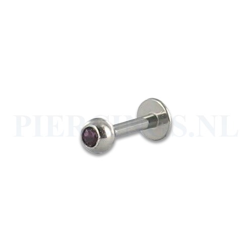 Labret 1.2 mm paars 8 mm