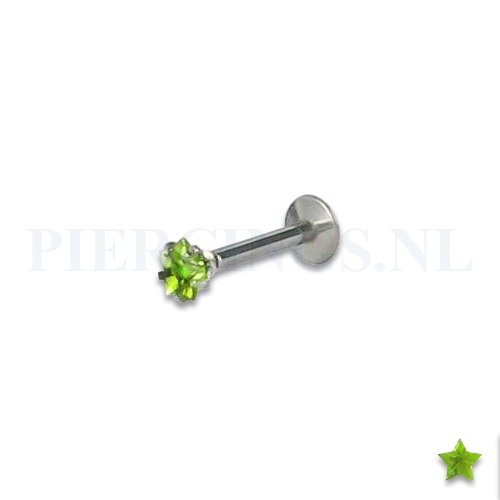 Labret 1.2 mm ster groen