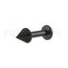 Labret zwart 1.6 mm spike
