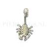 Navelpiercing brede schorpioen