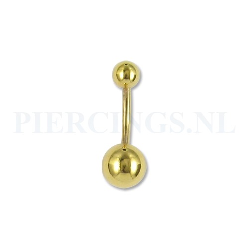 Navelpiercing goudkleurig