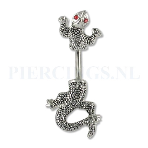 Navelpiercing hagedis