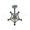 Navelpiercing spinnenweb paars