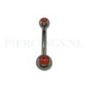 Navelpiercing titanium rood