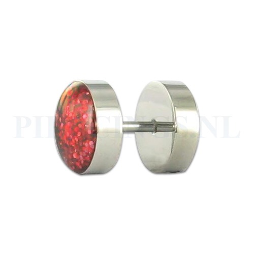 Nep plug glitter rood