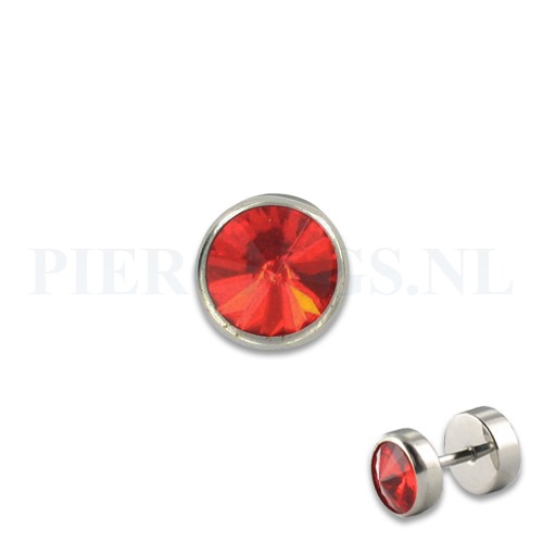Nep plug met rood kristal nep plugs