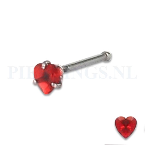 Neusstud hart rood