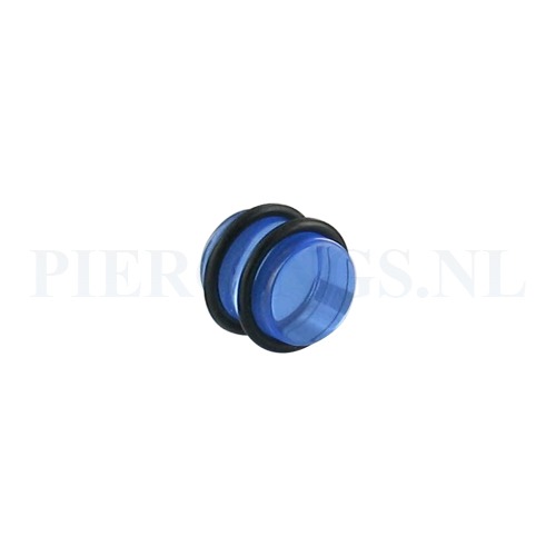 Plug acryl blauw 12 mm 12 mm