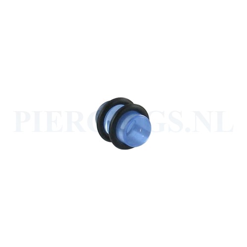 Plug acryl blauw 8 mm 8 mm