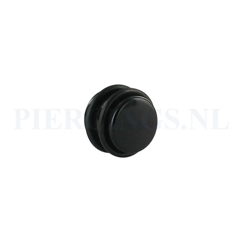 Plug acryl zwart 14 mm 14 mm