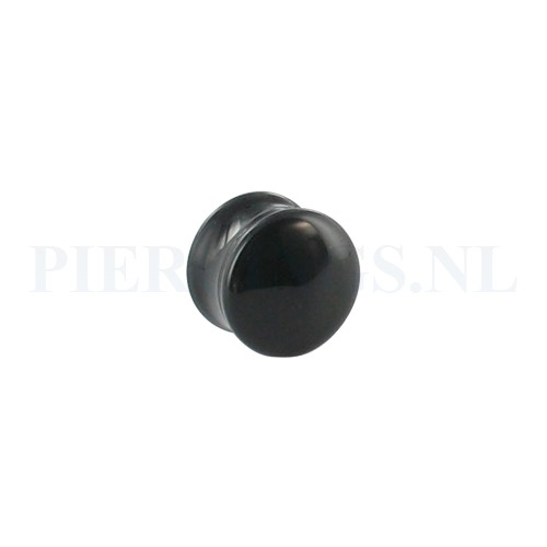 Plug glas zwart 12 mm 12 mm