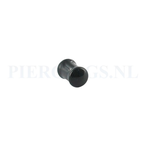 Plug glas zwart 6 mm 6 mm