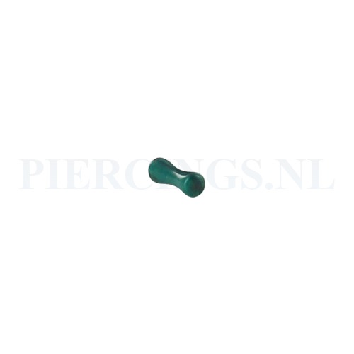 Plug groen agaat 3 mm 3 mm