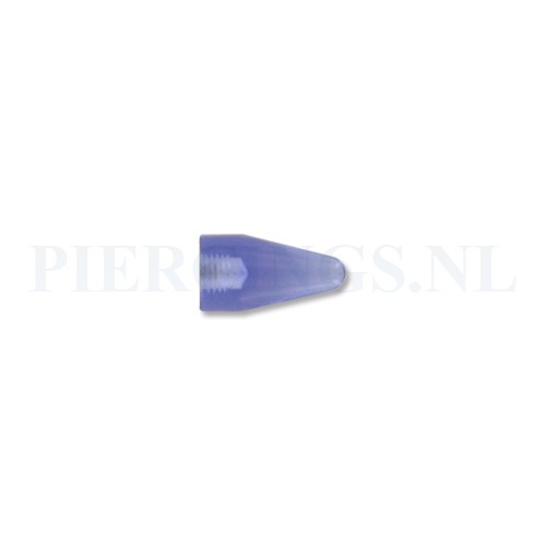 Spike 1.6 mm acryl helderblauw groot