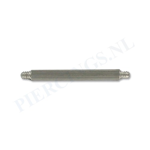 Staafje barbell 2 mm 16 mm