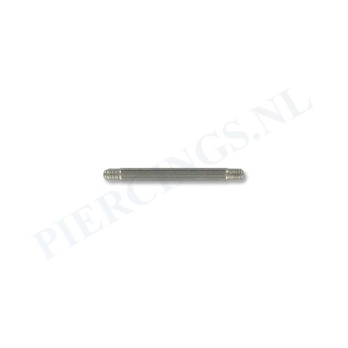 Staafje barbell titanium 1.2 mm 6 mm