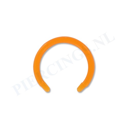 Staafje circulair barbell acryl oranje