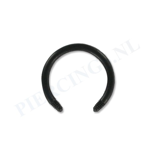 Staafje circulair barbell acryl zwart