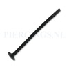 Staafje labret flexibel 1.6 mm zwart