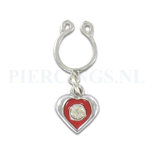 Tepelclip hart rood