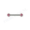 Tepelpiercing kristal roze